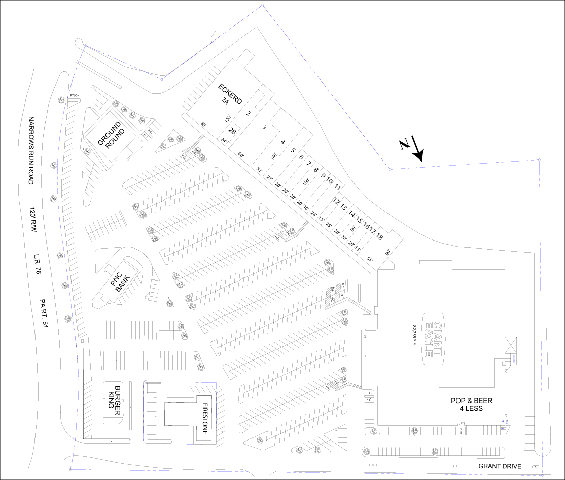 Site Plan drawing for Moon Plaza