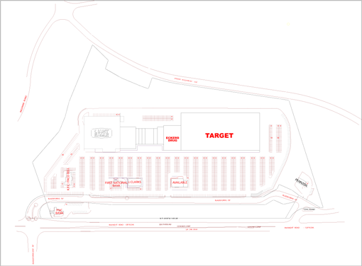 Site Plan drawing for Pine Creek Plaza