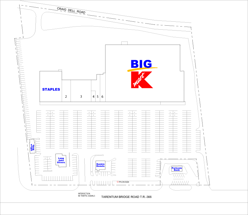 Site Plan drawing for Riverview Plaza
