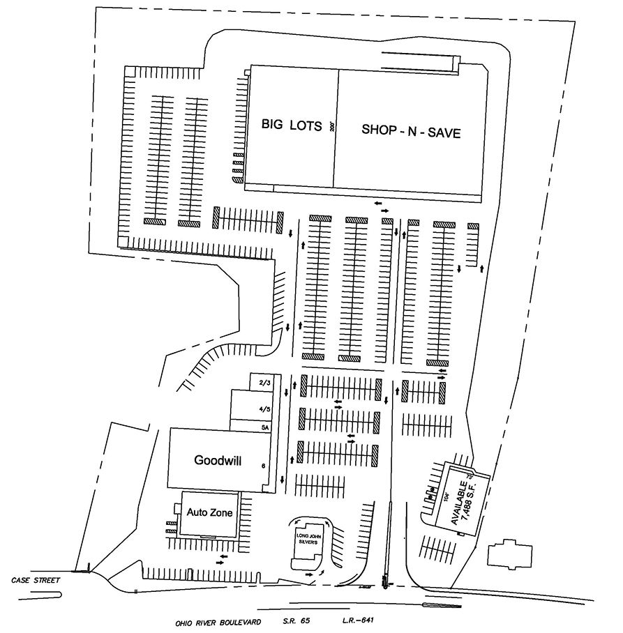 Site Plan drawing for Rochester Plaza