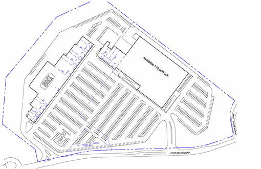 Site Plan drawing for Braddock Hills Shopping Center