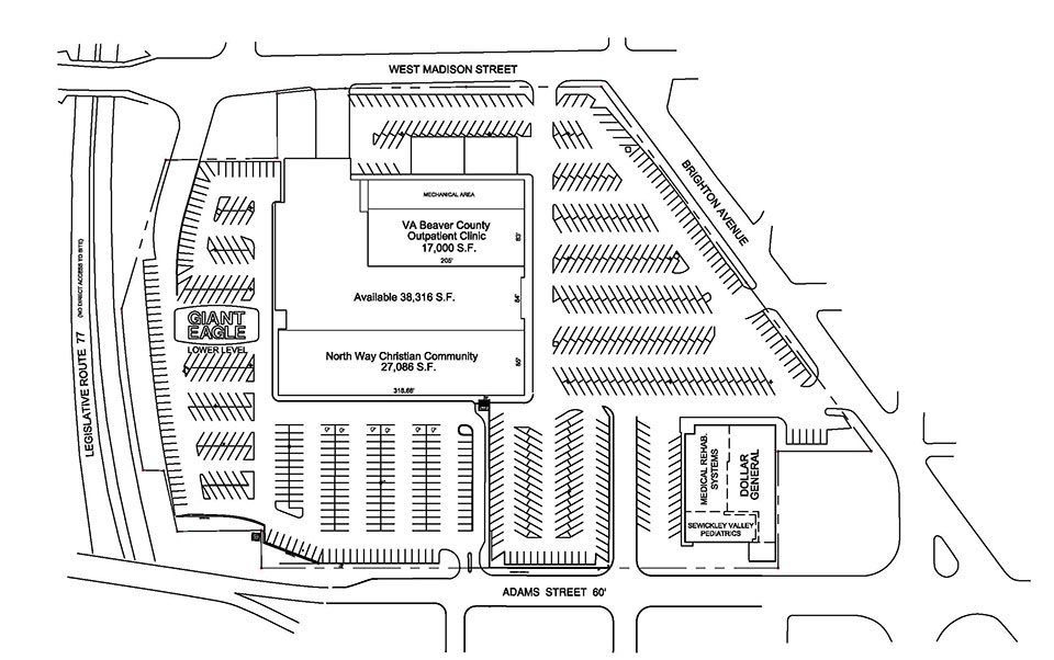 Site Plan drawing for Madison Square