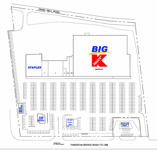 Site Plan drawing for Riverview Plaza