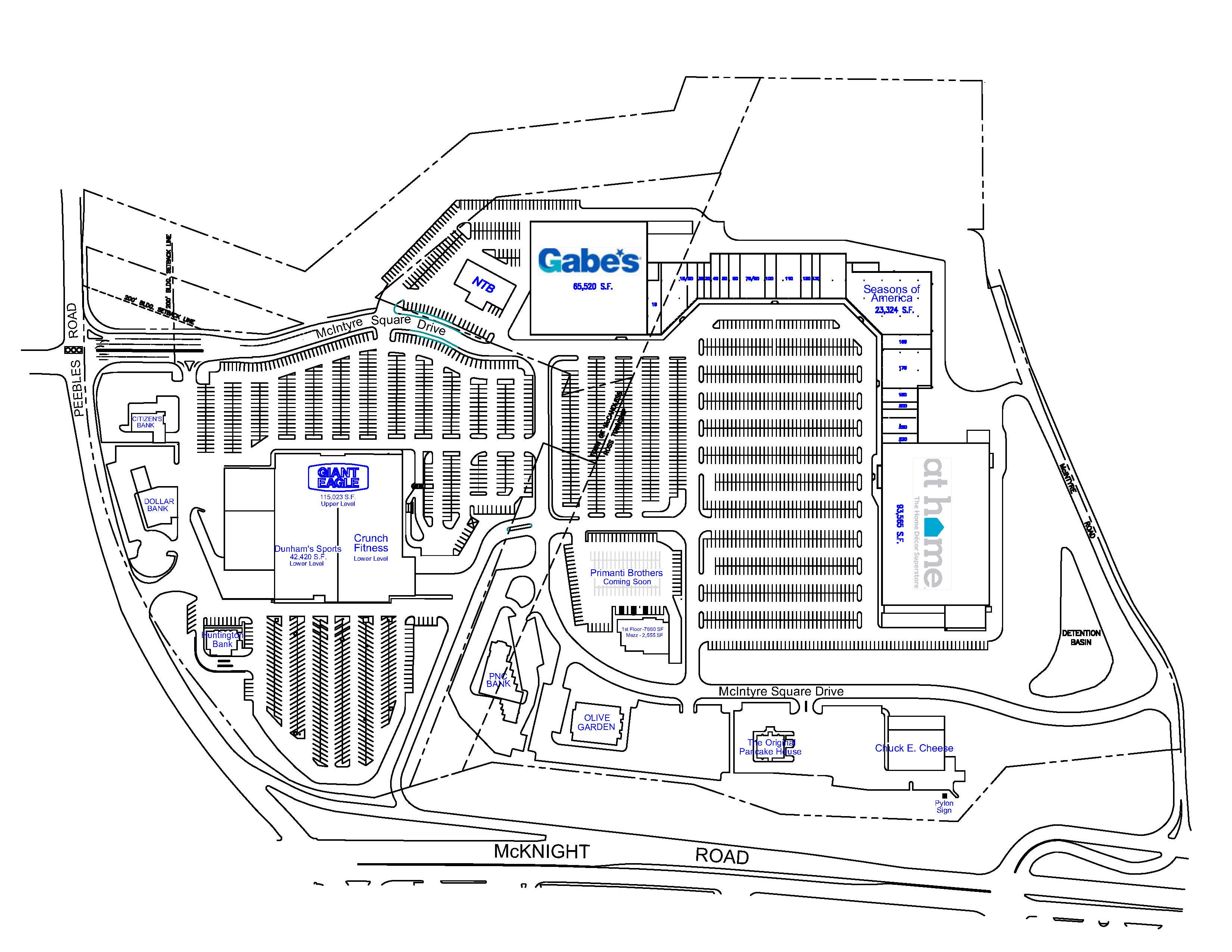 Site Plan drawing for McIntyre Square