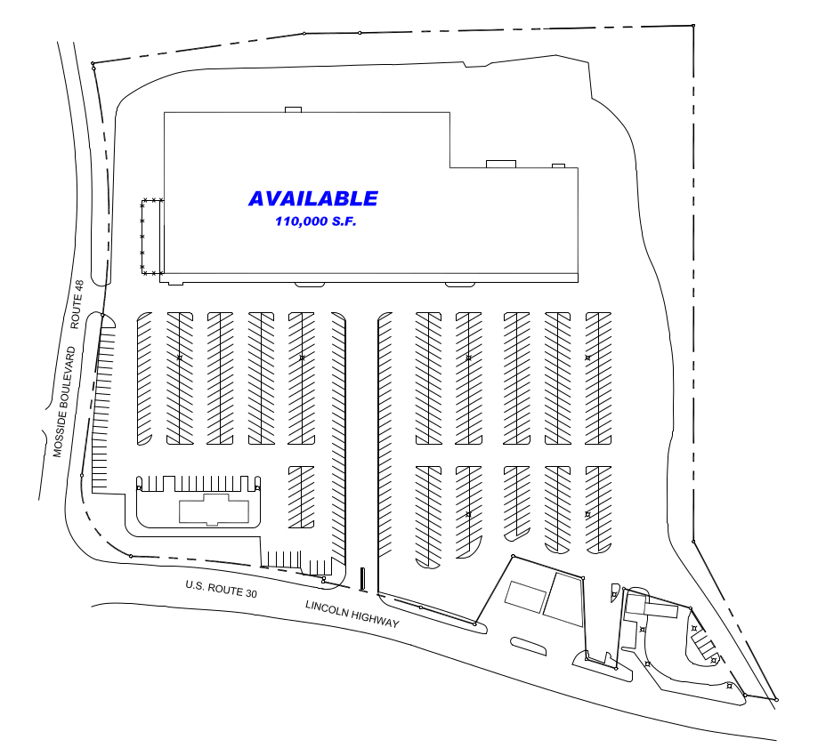 Site Plan drawing for Route 30 Plaza