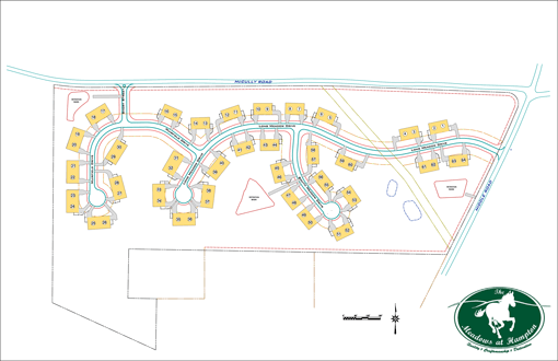 Site Plan drawing for Meadows at Hampton